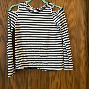 splendid long sleeve cut out tee